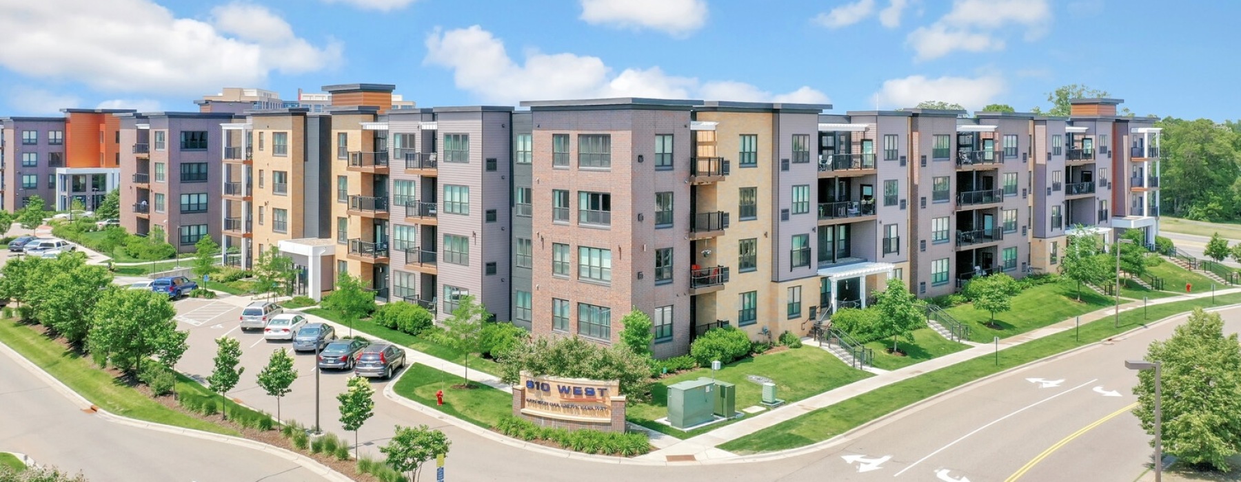 a building with many windows